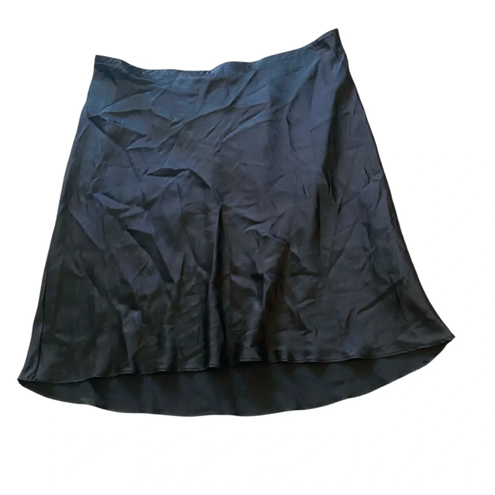 SABLYN Black Silk Mini Skirt